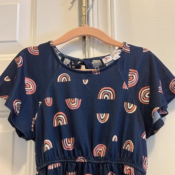 Rainbow Patterned Kids Dress by Live Glamour Girl size 5 - Picture 2 of 4